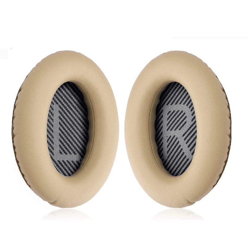 Luckvan Replacement Ear Pads for Bose Headphone Ear Cups for QuietComfort 15 25 35 QC2 Bose QC15 QC25 QC35,QC35II AE2,AE2i, AE2w, SoundTrue, SoundLink(Around-Ear) Headphones (Apricot) - Image 1